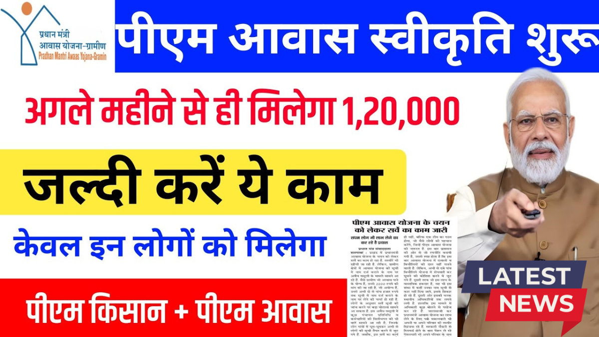 Pradhan Mantri Awas Yojana: पात्र लाभार्थियों को ₹1,20,000 की सहायता राशि मिलेगी